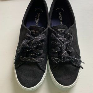 Sperry Women's Crest Vibe Canvas Sparkle Sneaker